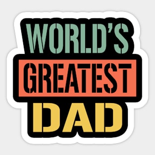 worlds greatest dad Sticker